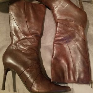 Brown stiletto boots